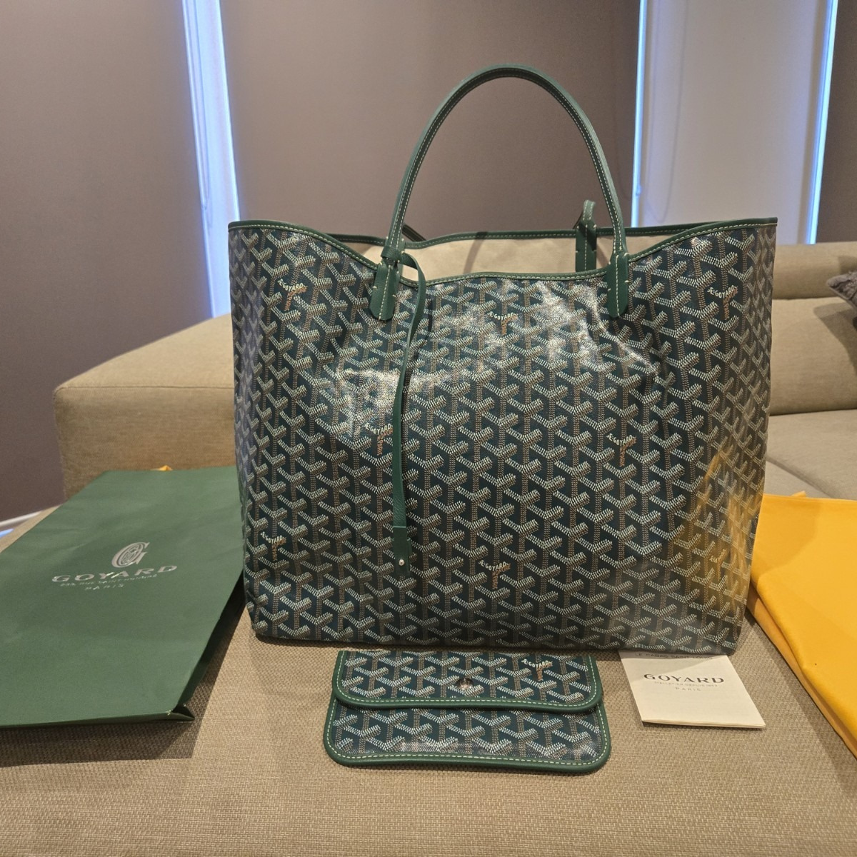 GOYARD SAINT LOUIS GM TOTE BAG – GREEN
