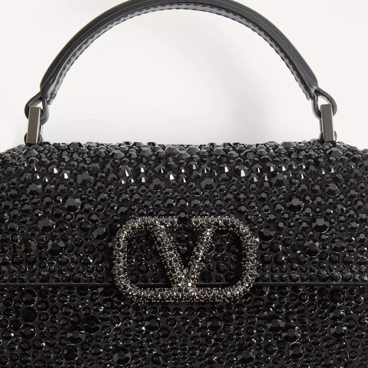 VALENTINO GARAVANI VSLING MINI BAG WITH CRYSTALS IN BLACK