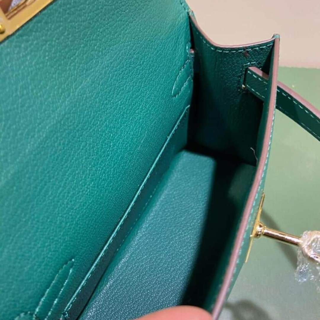 HERMÈS KELLY 20 BAG WITH GOLD HARDWARE IN GREEN