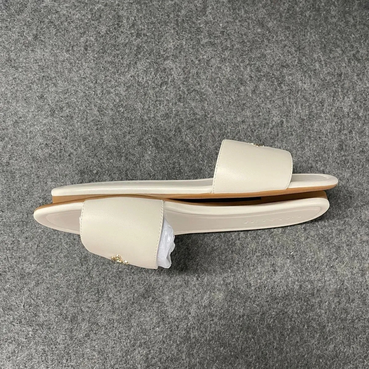 SET COACH – LOCKUP LEATHER SLIDE SANDAL & TERI SIGNATURE CANVAS BAG